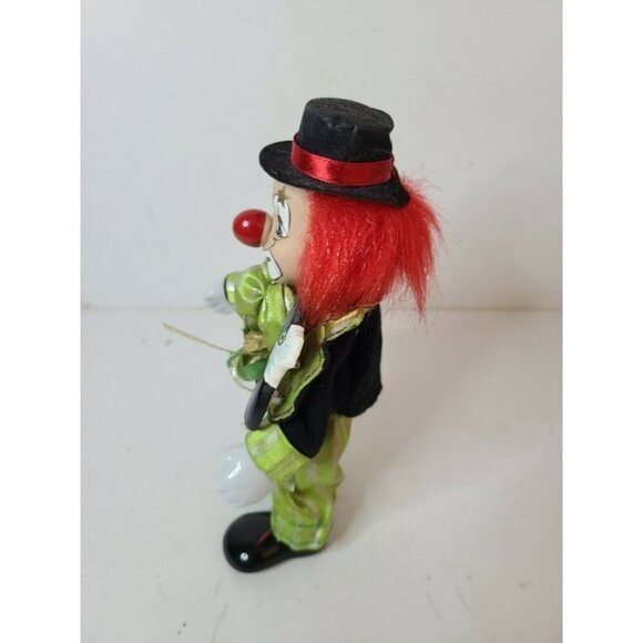 VINTAGE Ceramic Red Nose Clown Figurine 8 in Tall - Picture 2 of 7